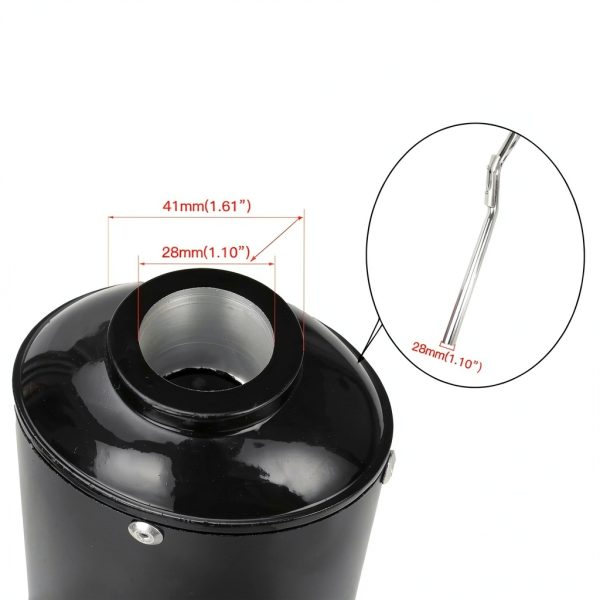 FVRITO Aluminum Exhaust Muffler 28mm for Dirt Bike-3