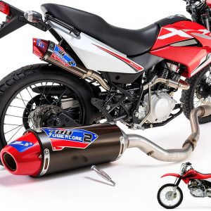 Dirt Bike Muffler JFG RACING Aluminum Round Design-0